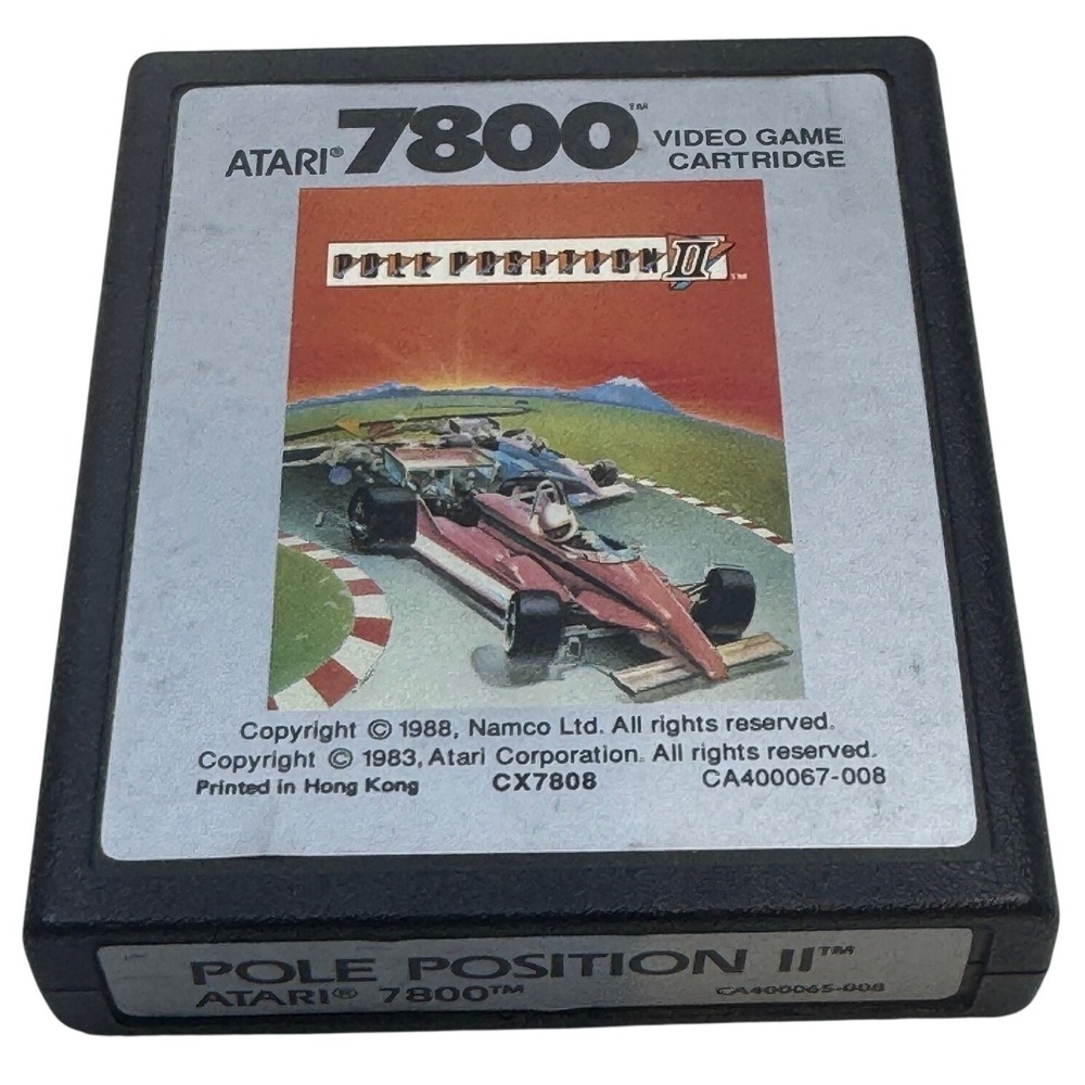 Pole Position II Atari 7800 Video Game Cartridge CX7808 Racing Namco 1988